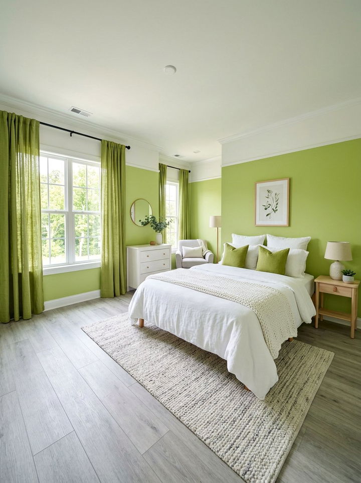 Pear green bright bedroom - 30 minimalist green bedroom ideas