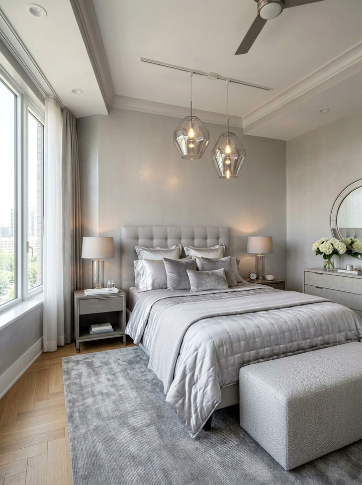 Pearl grey bedroom - 30 romantic bedroom color ideas