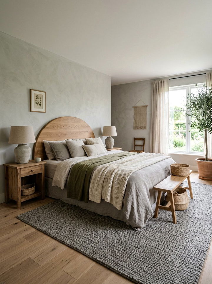 Pebble gray organic bedroom - 30 all gray bedroom ideas