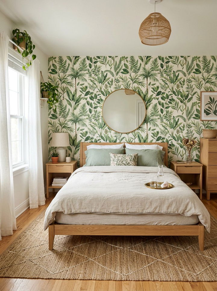 Peel and stick wallpaper - 30 removable bedroom ideas
