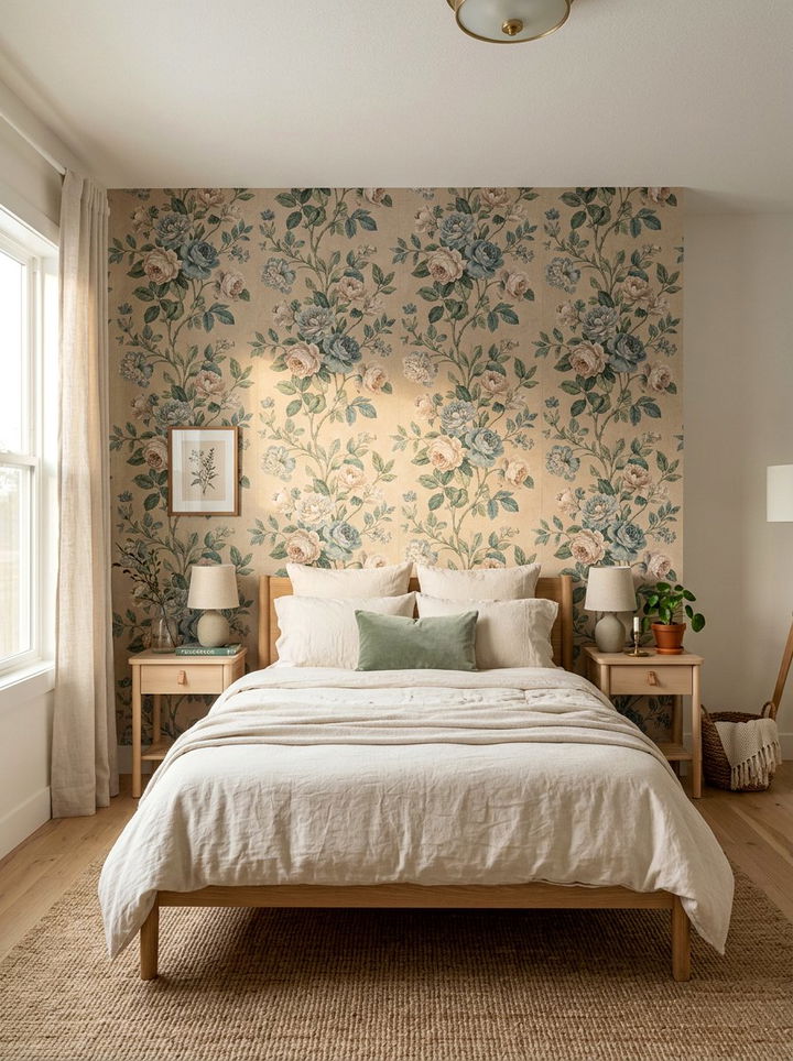 Peel and stick wallpaper bedroom - 30 renter bedroom ideas
