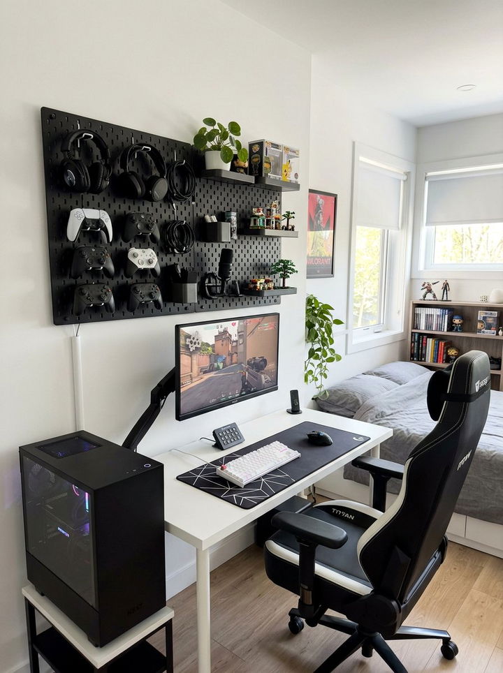 Pegboard esports bedroom - 30 esports bedroom ideas
