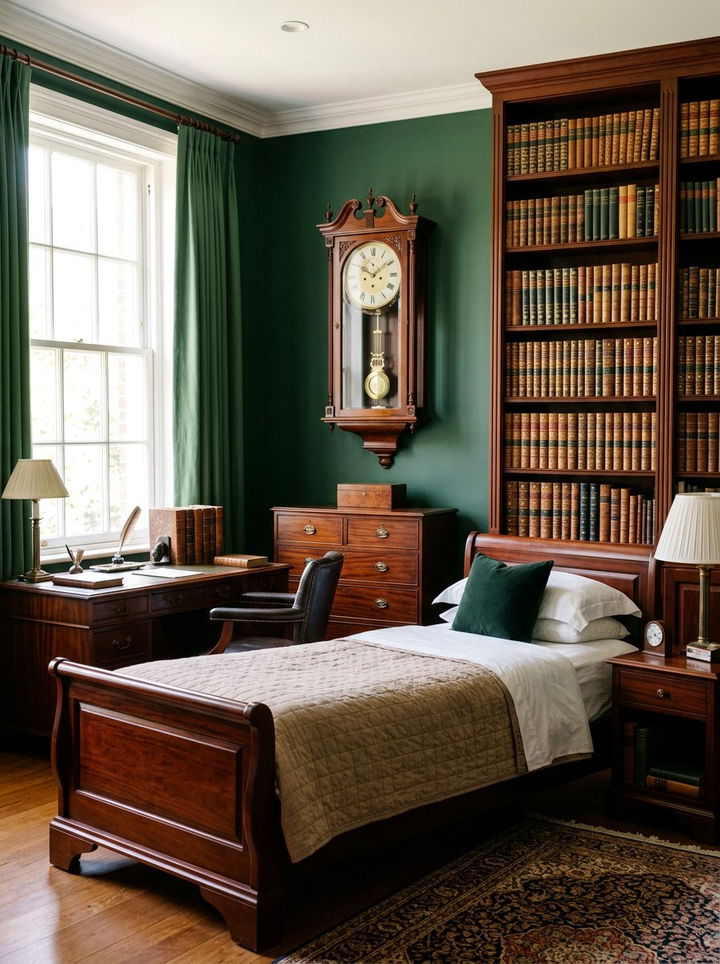 Pendulum Wood Wall Clock - 30 bedroom wall clocks