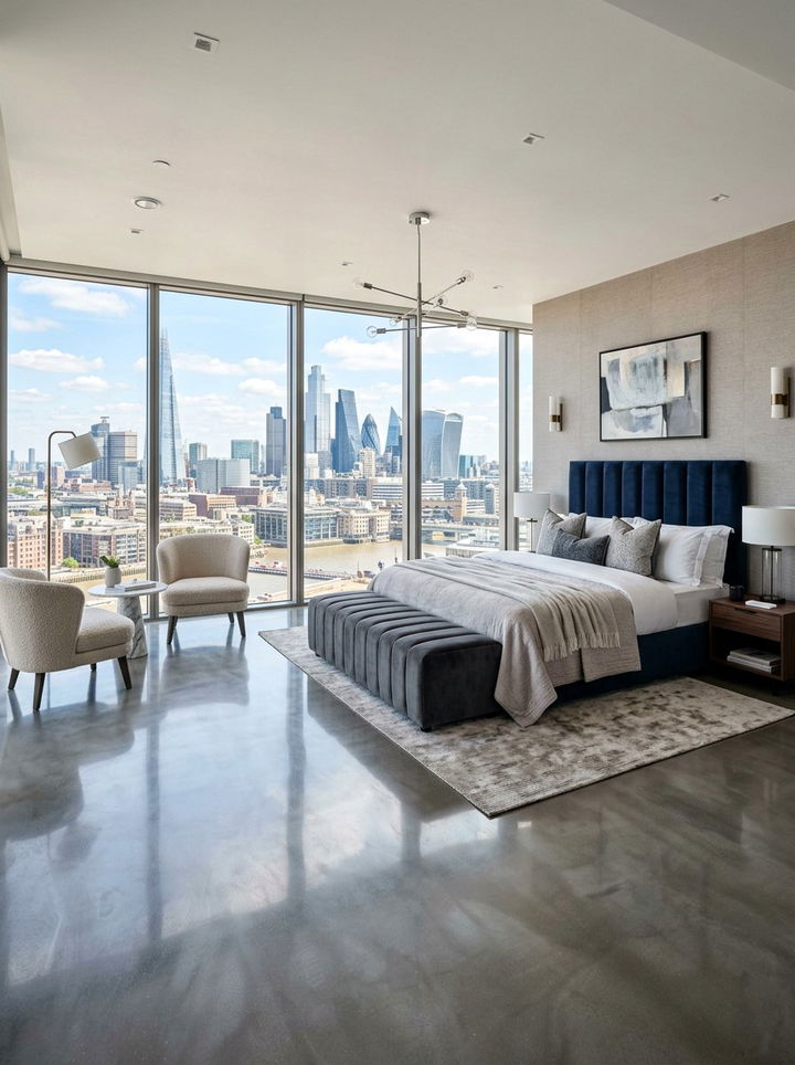 Penthouse Bedroom View - 30 luxe bedroom ideas