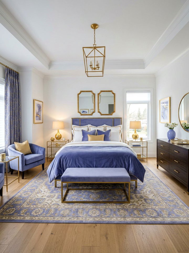 Periwinkle And Gold Decor - 30 periwinkle bedroom ideas