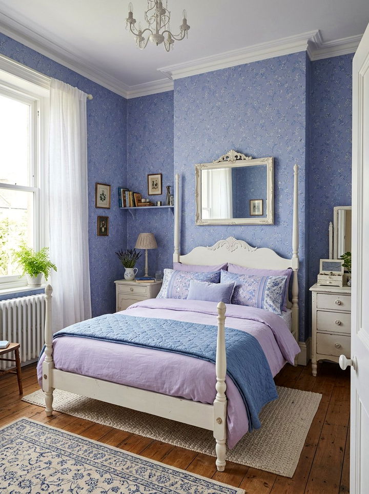 Periwinkle Blue Bedroom Wallpaper - 30 blue bedroom decor ideas
