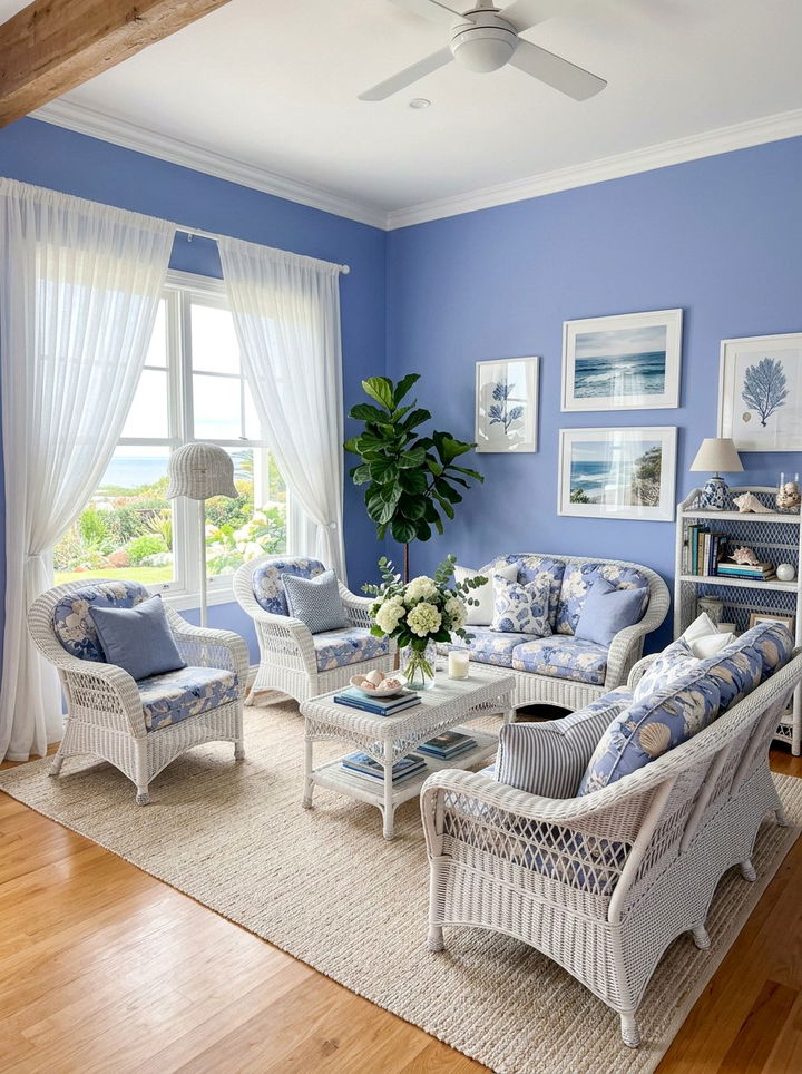 Periwinkle Blue Soft Space - 30 ocean inspired bedroom color ideas