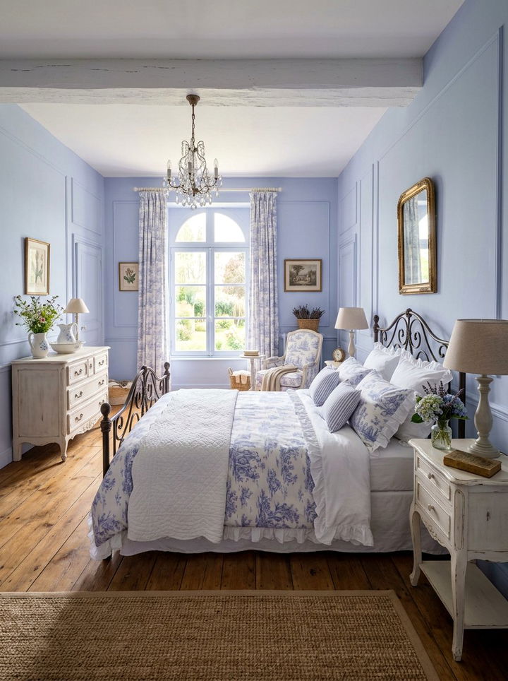 Periwinkle French Country Bedroom - 30 periwinkle bedroom ideas