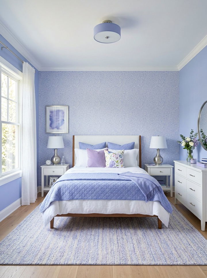Periwinkle bedroom - 30 colorful bedroom ideas