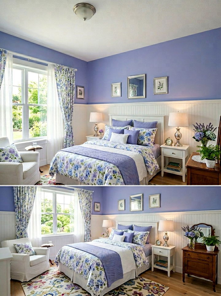 Periwinkle bedroom - 30 spring inspired bedroom color ideas