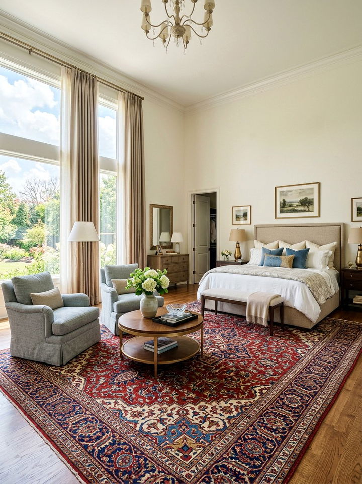 Persian rug primary bedroom - 30 bedroom Persian rugs