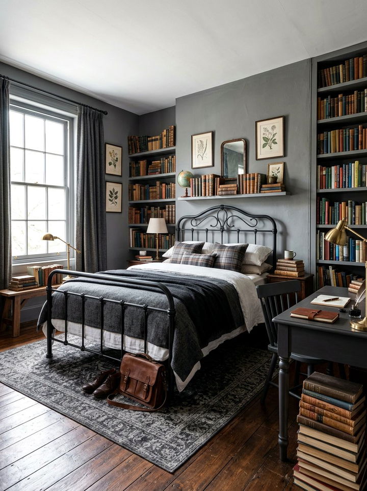 Pewter Gray - 30 dark academia bedroom color ideas
