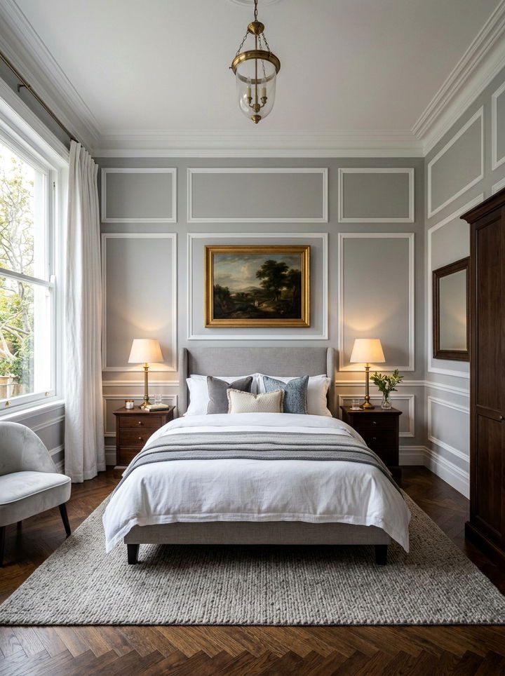 Picture Frame Molding - 30 bedroom wall decor ideas