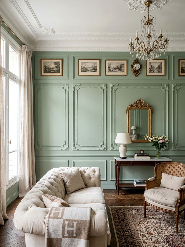 Picture Frame Moulding Accent Wall - 30 bedroom accent walls