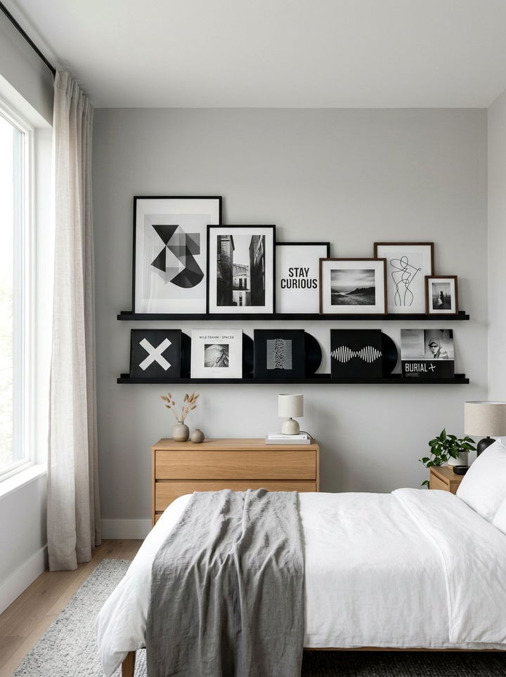 Picture Ledge Rack - 30 bedroom collection display ideas