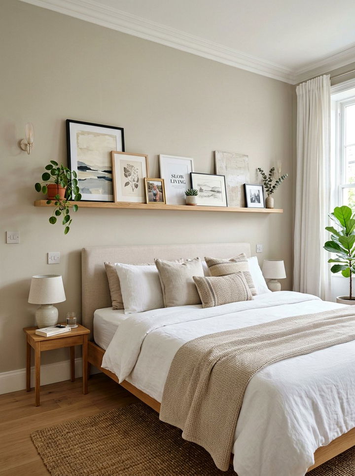 Picture Ledge Shelf - 30 one day bedroom ideas