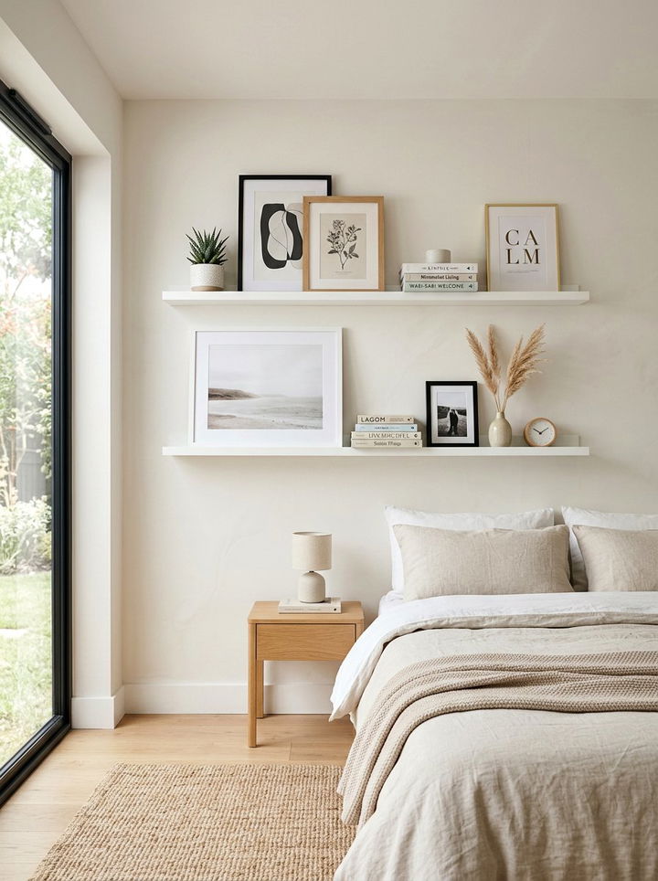 Picture Ledges - 30 bedroom clever storage ideas