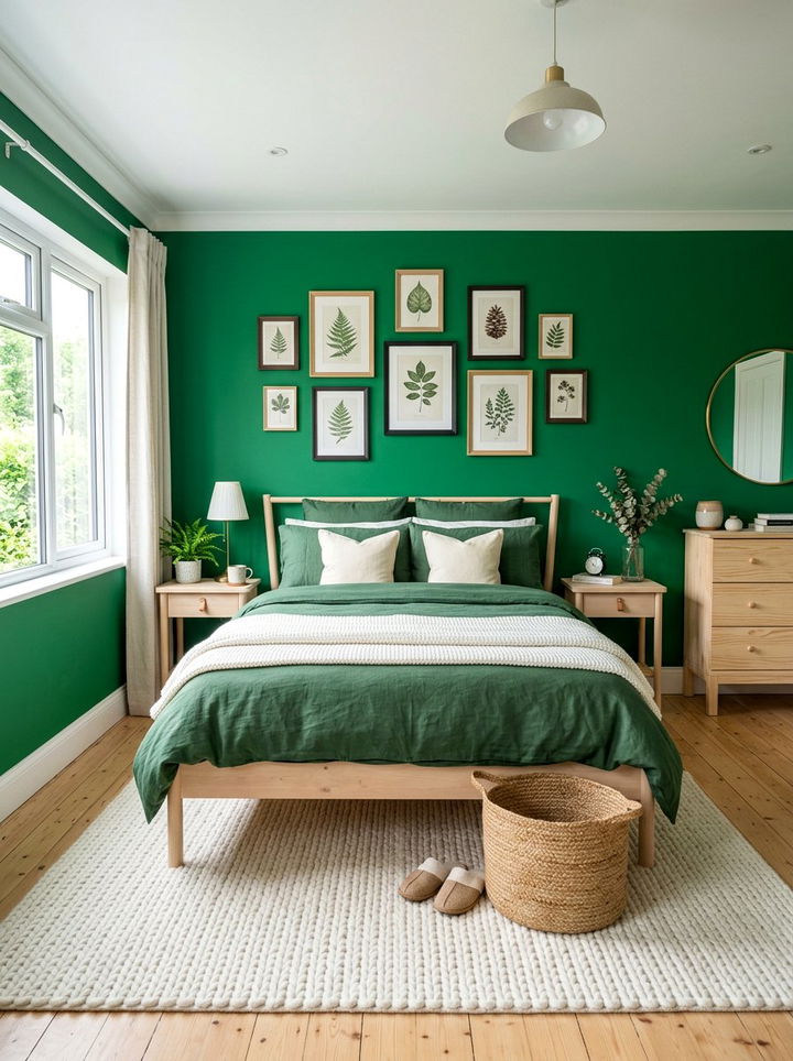 Pine Green Bedroom - 30 winter inspired bedroom color ideas