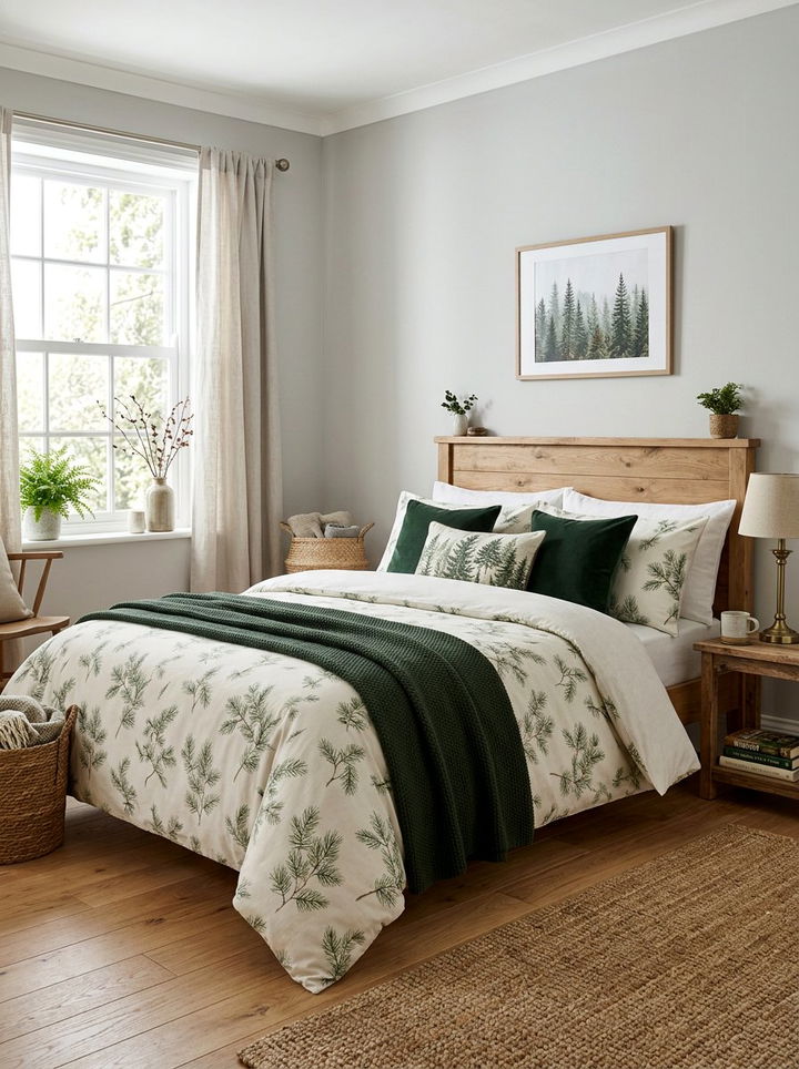 Pine Tree Bedding - 30 woodland bedroom ideas