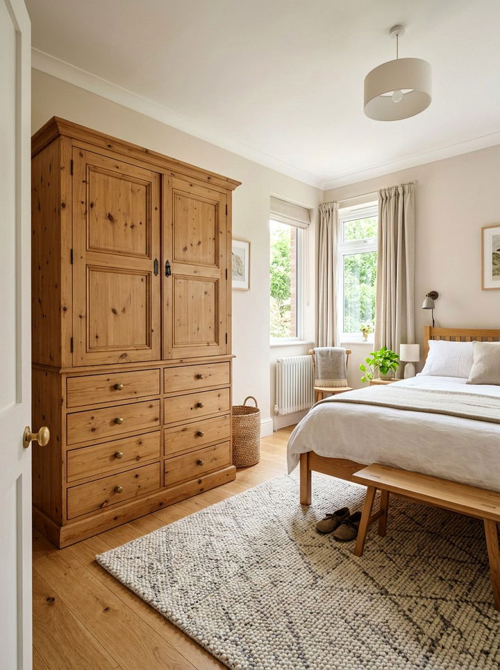 Pine Wardrobe With Drawers - 30 bedroom pine furniture ideas