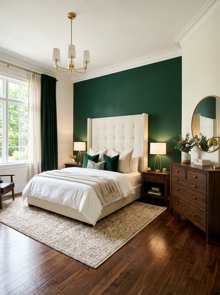 Pine green paint - 30 forest inspired bedroom color ideas