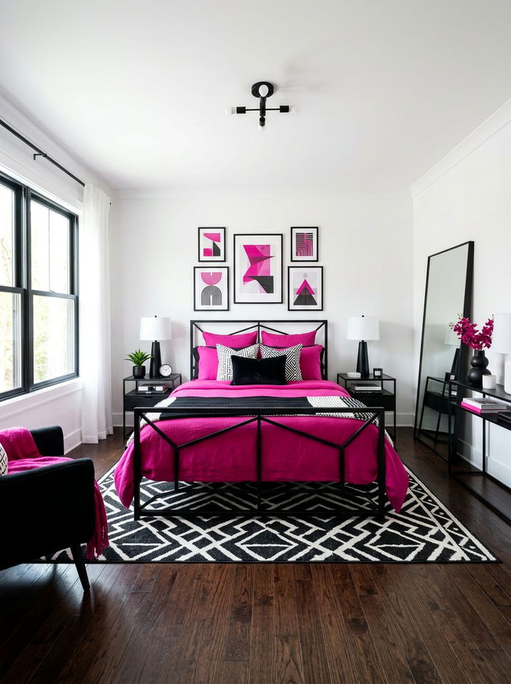 Pink And Black Bedroom - 30 pink bedroom ideas