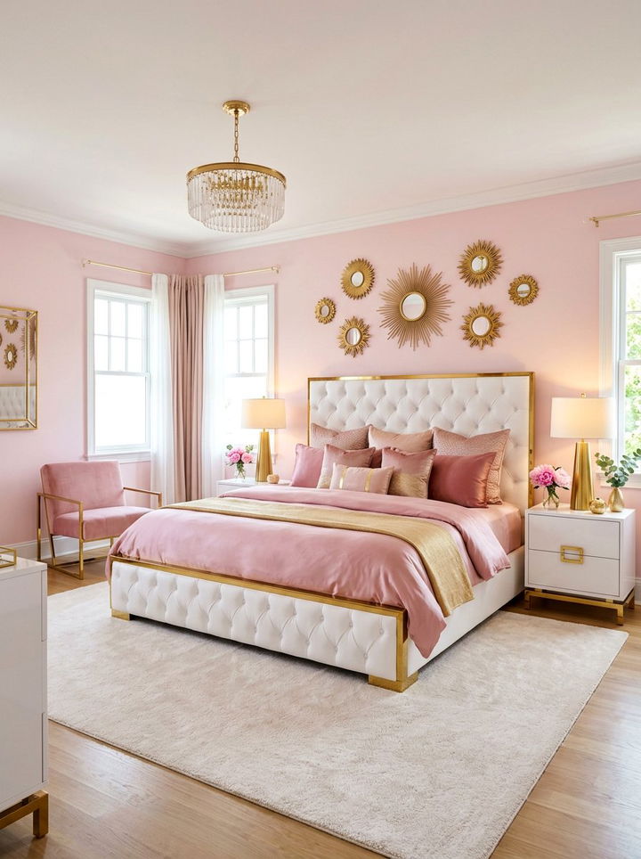 Pink And Gold Bedroom - 30 pastel pink bedroom ideas
