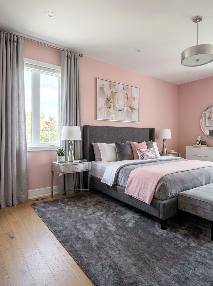 Pink And Grey Bedroom - 30 millennial pink bedroom ideas