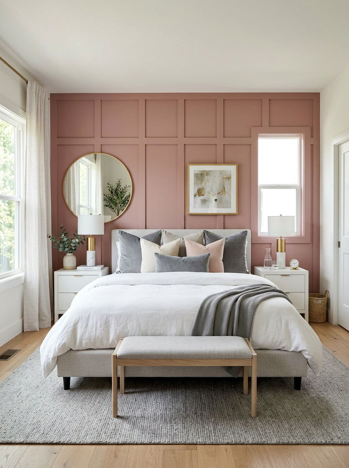 Pink Board And Batten - 30 bedroom board and batten ideas
