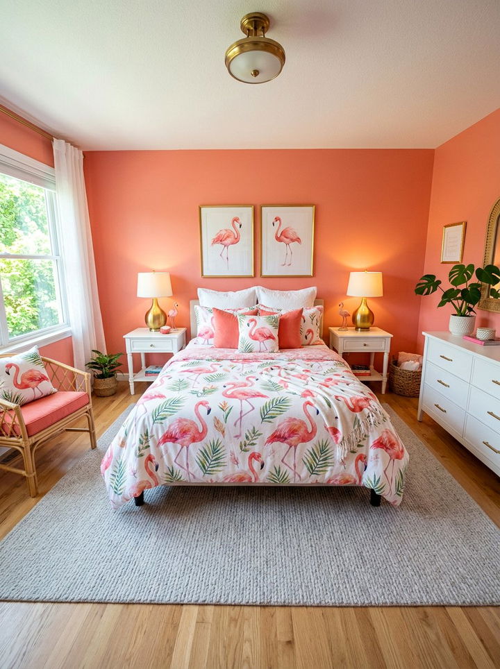 Pink Flamingo Bedroom - 30 bird bedroom ideas