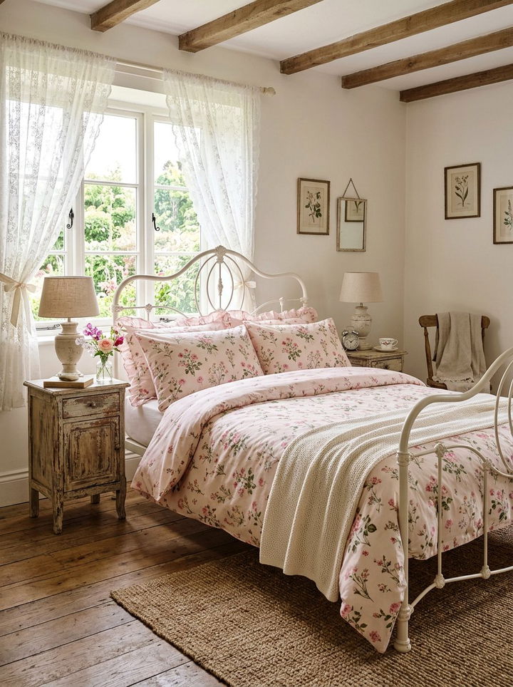 Pink Floral Cotton Duvet Cover - 30 bedroom duvet covers