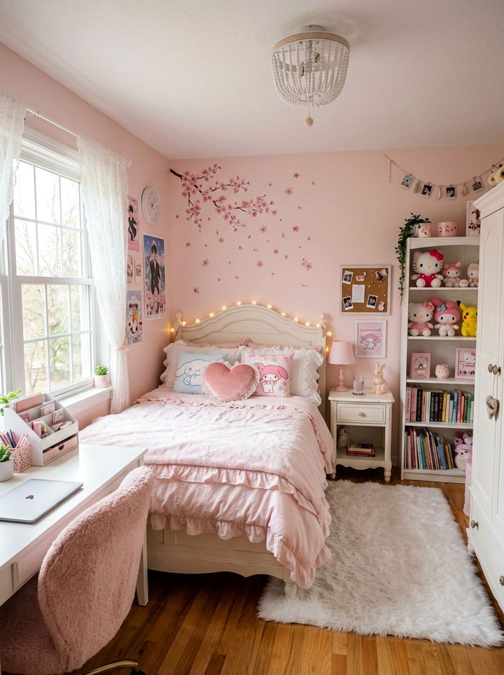 Pink Kawaii Bedroom - 30 kawaii bedroom ideas
