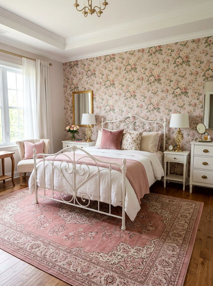 Pink Persian rug bedroom - 30 bedroom Persian rugs