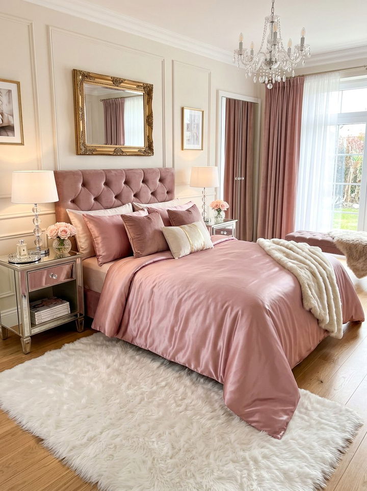 Pink Satin Bedspread - 30 bedroom bedspreads