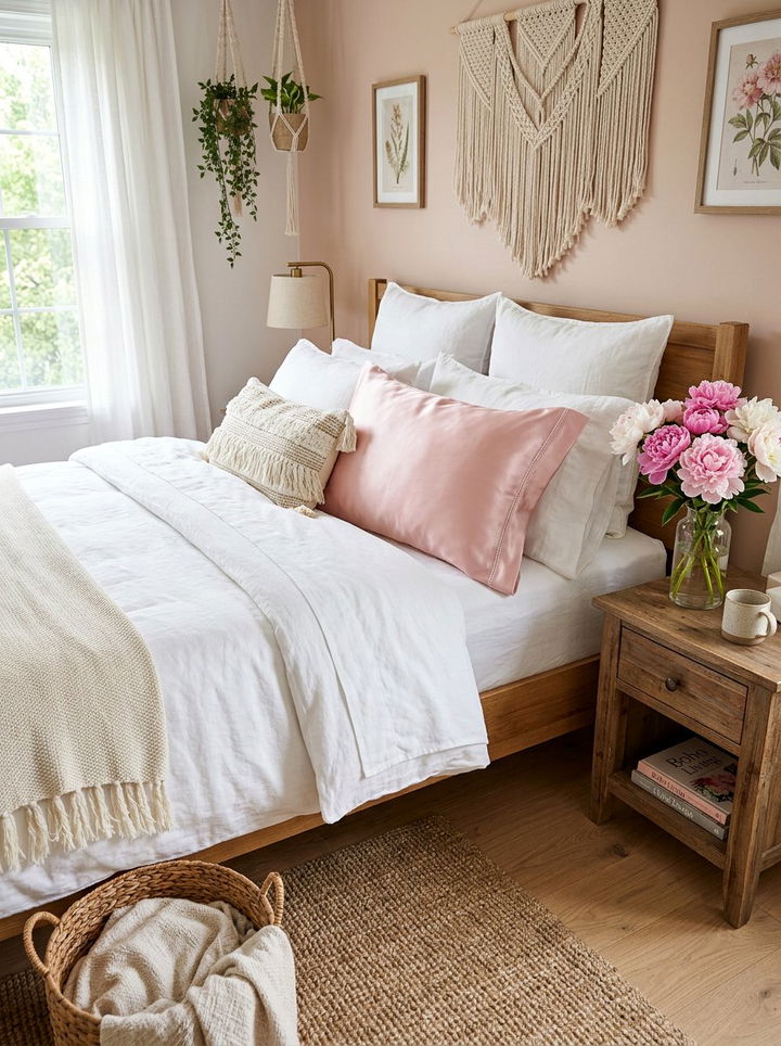 Pink Satin Pillowcase - 30 satin bedroom ideas