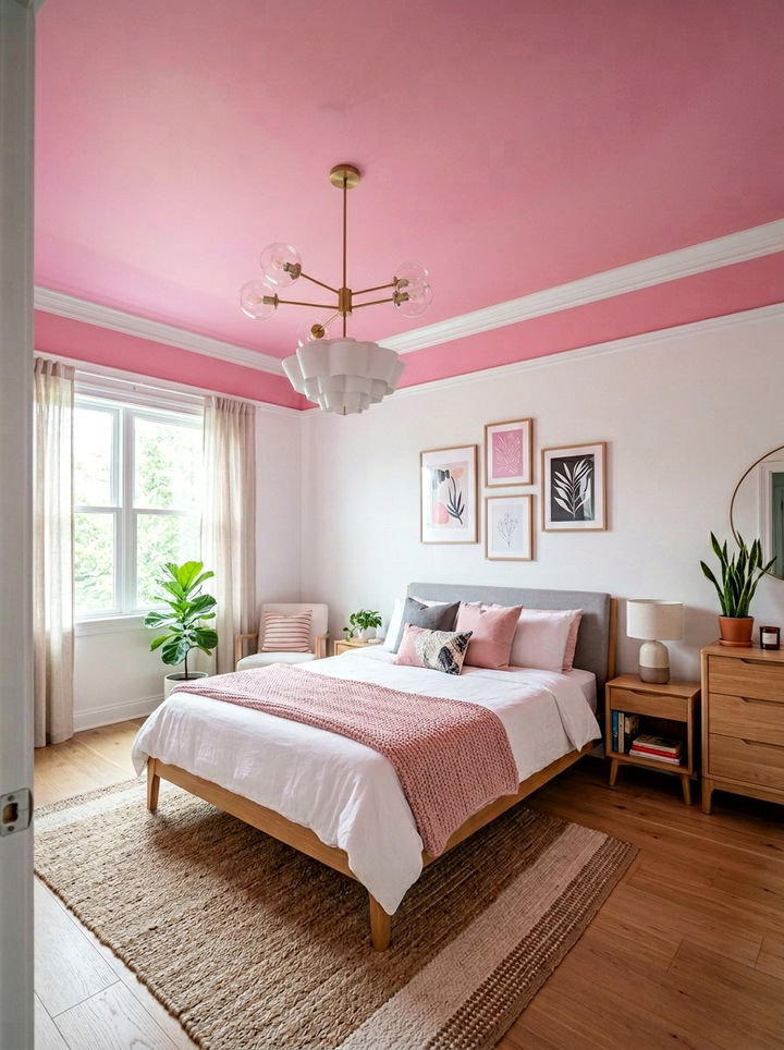 Pink ceiling bedroom - 30 bubblegum pink bedroom ideas