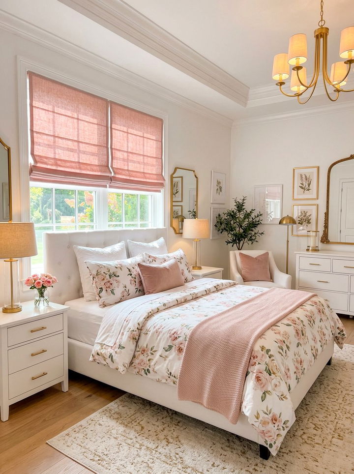 Pink roman shades - 30 bedroom roman shades