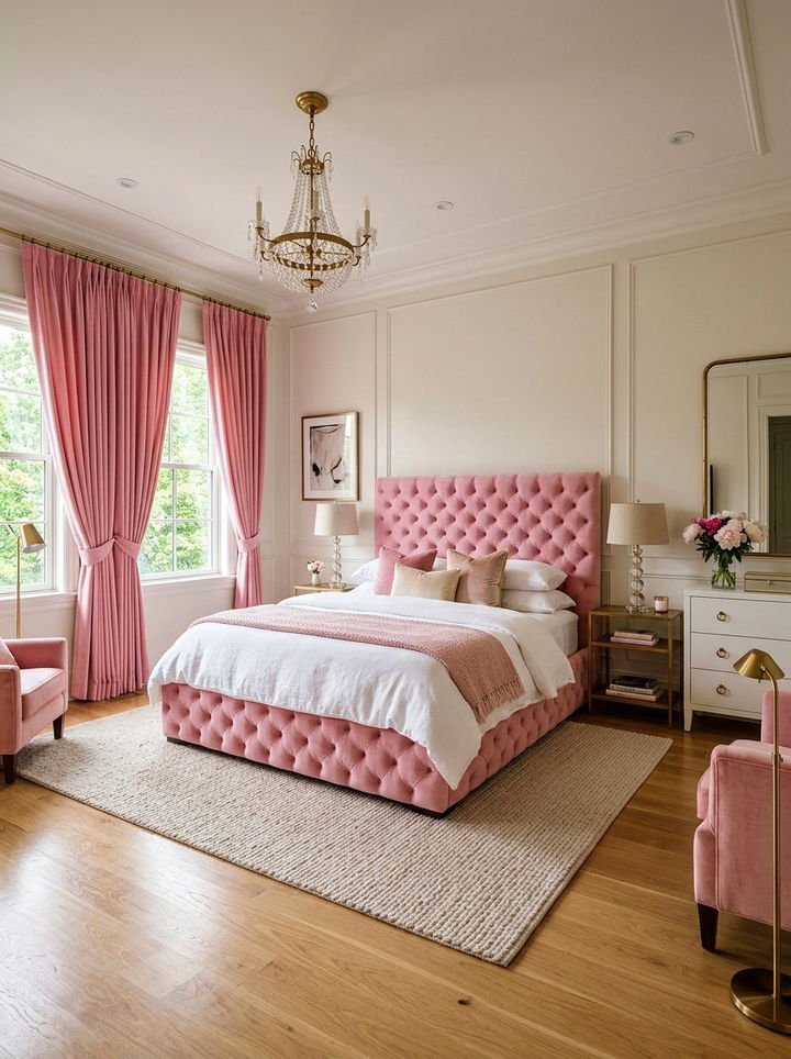 Pink upholstered bedroom - 30 bubblegum pink bedroom ideas
