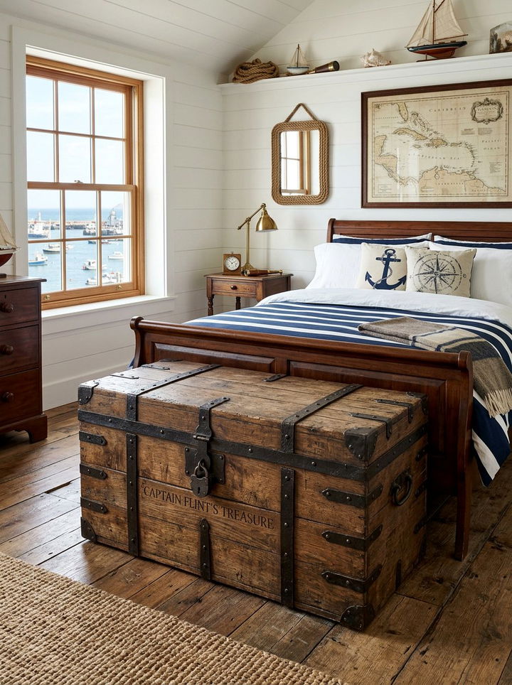 Pirate Chest Storage - 30 pirate bedroom ideas