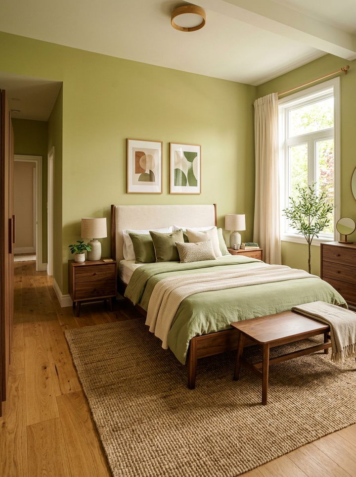 Pistachio Green Bedroom - 30 pastel green bedroom ideas