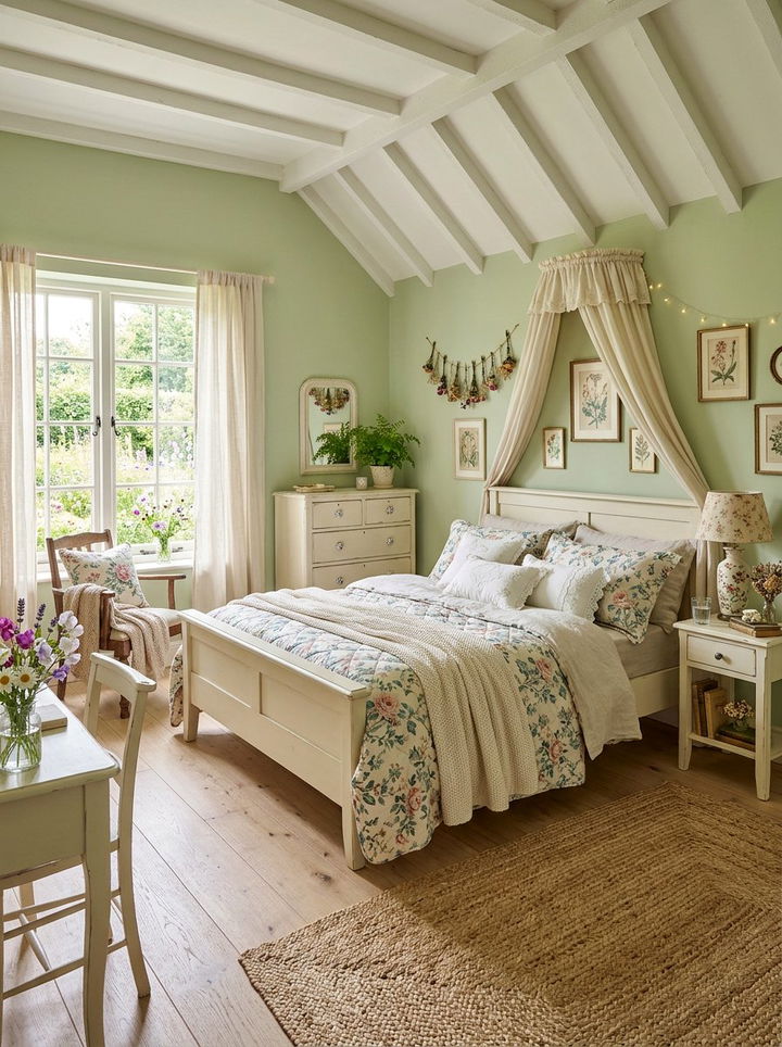 Pistachio Green Soft Bedroom - 30 cool green bedroom ideas