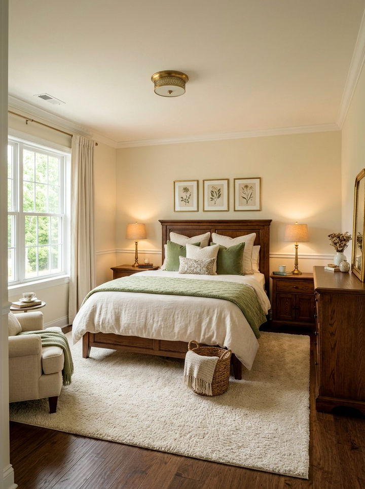 Pistachio and cream bedroom - 30 pistachio bedroom ideas