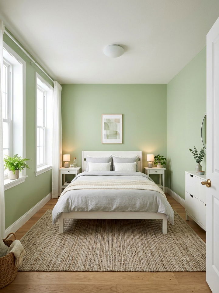 Pistachio green bedroom walls - 30 pistachio bedroom ideas