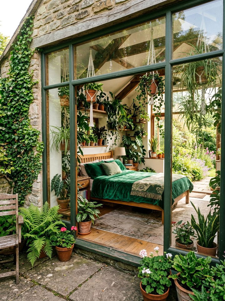 Plant Filled Bedroom - 30 cluttercore bedroom ideas