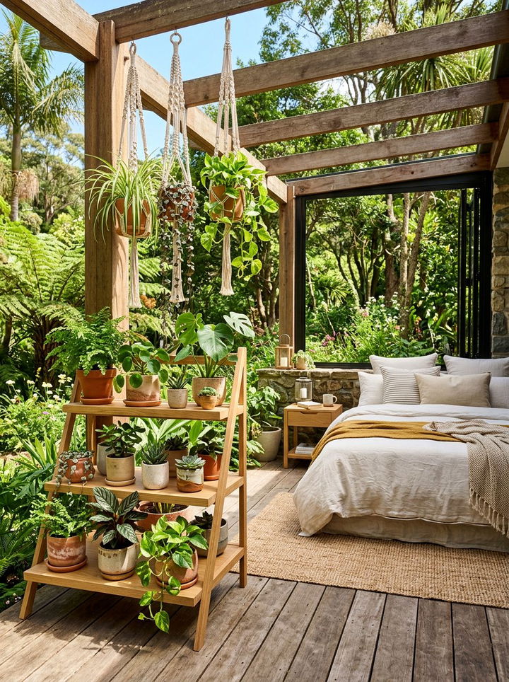 Plant Shelf Arrangement - 30 bedroom hobby display ideas