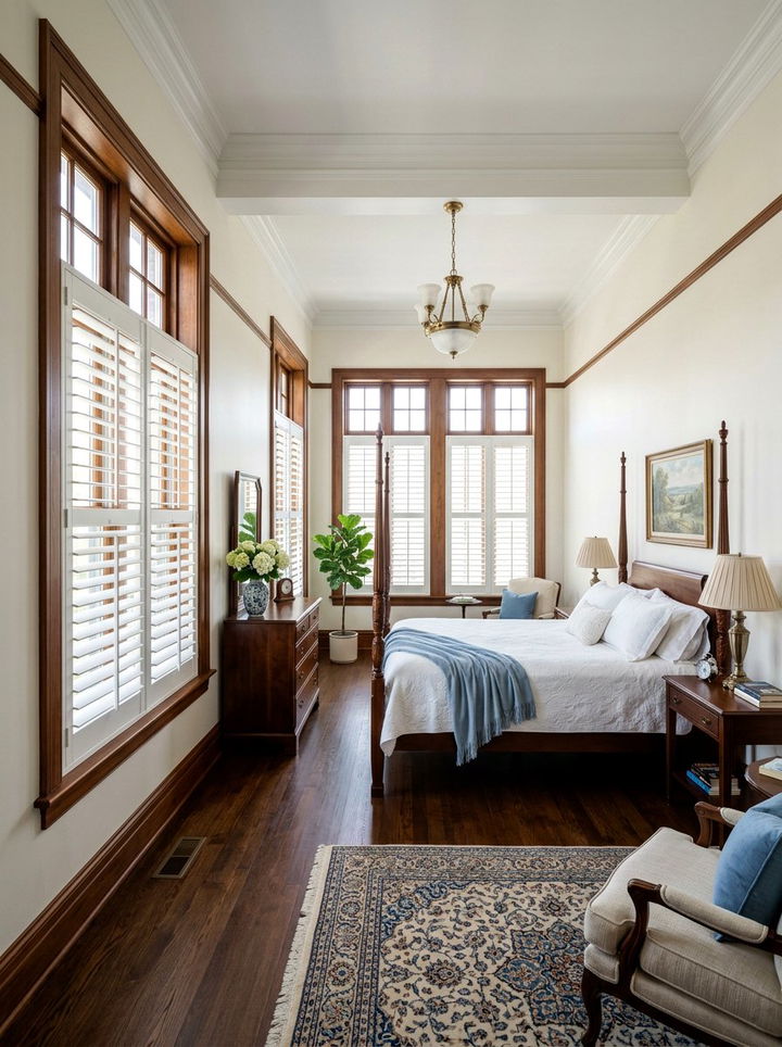 Plantation Shutters - 30 bedroom window treatment ideas