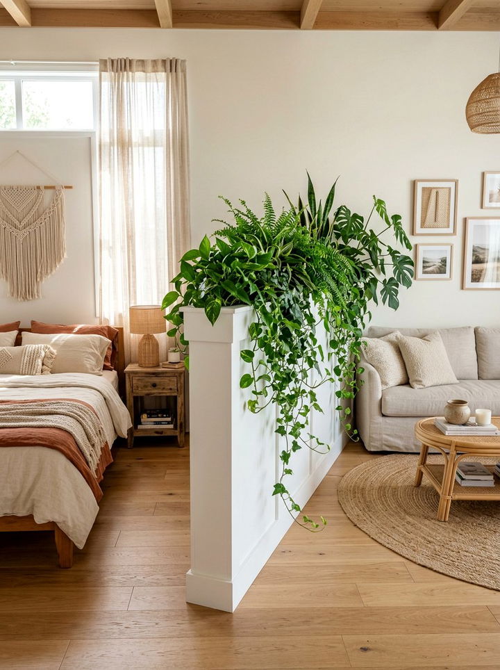 Planter Bedroom Half Wall - 30 bedroom half wall ideas