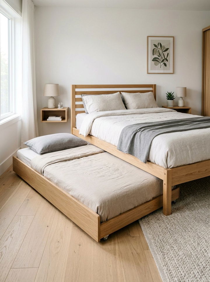 Platform Bed Trundle - 30 bedroom hidden bed ideas