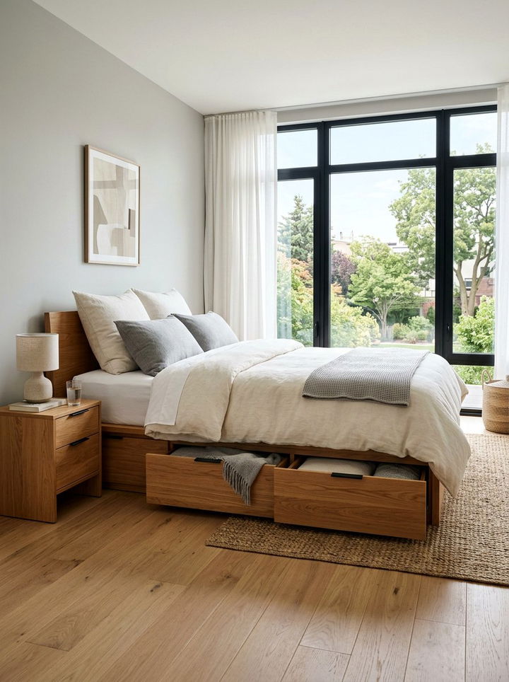 Platform Bed With Storage - 30 bedroom multi-functional ideas