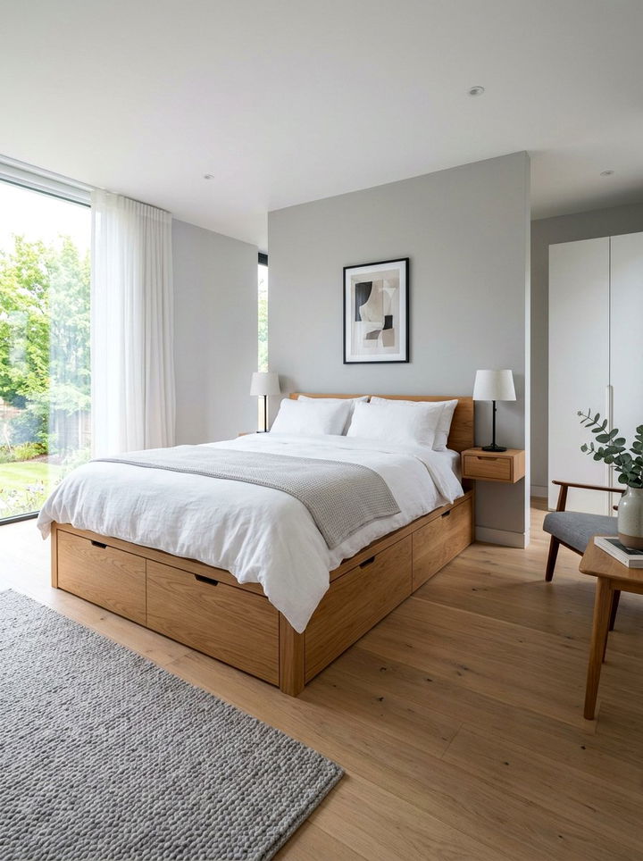 Platform Bed With Storage - 30 bedroom built-in beds